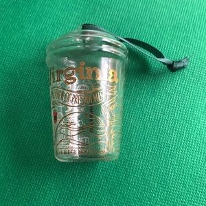 2022 Starbucks Glass Christmas Ornament Been There Series Virginia EUC
